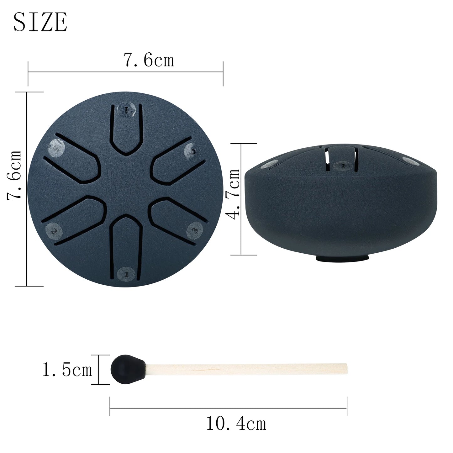 Rain Drum | Chacra Tongue Drum 3 Inch 6 Tone