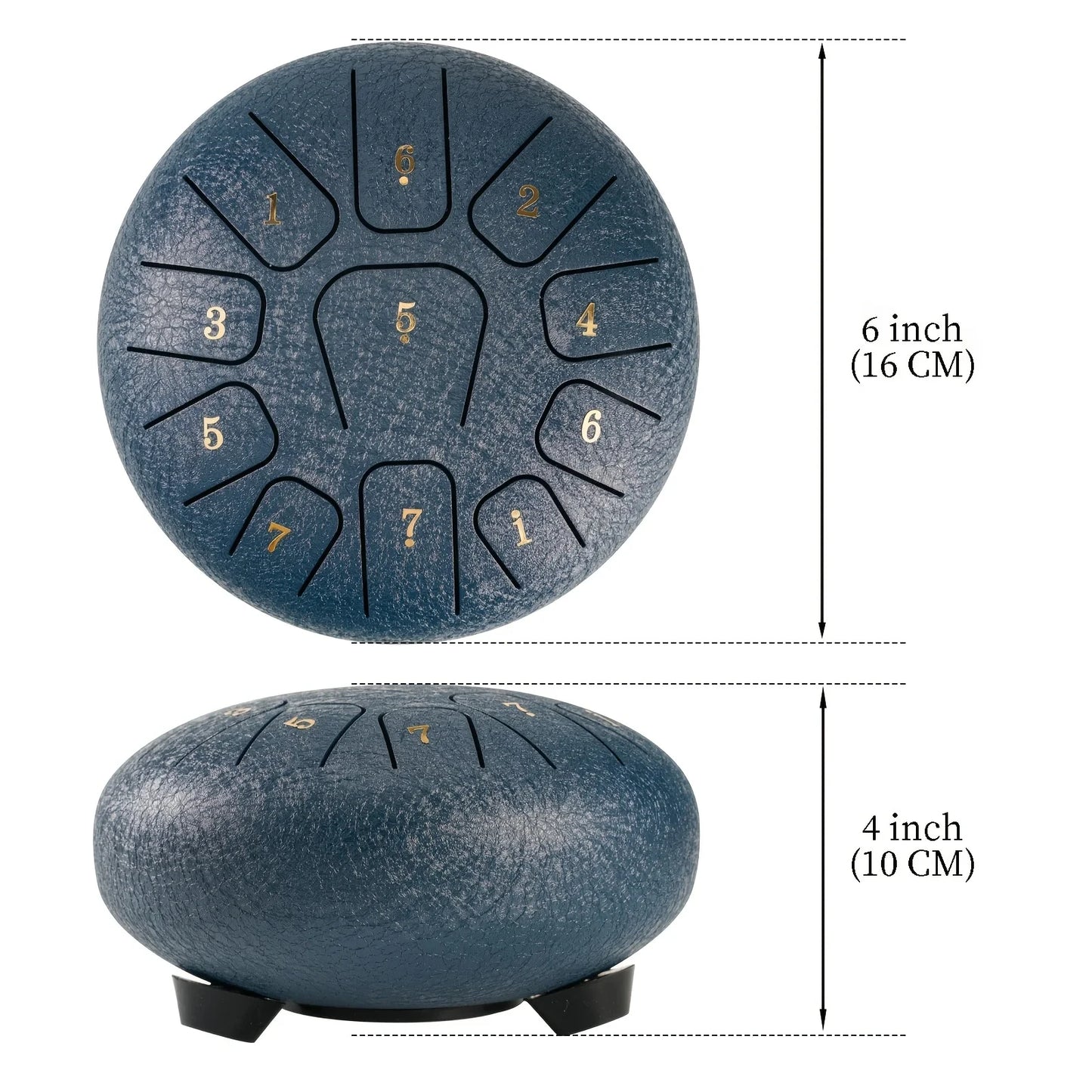Rain Drum | Chacra Tongue Drum 6 Inch 11 Tone