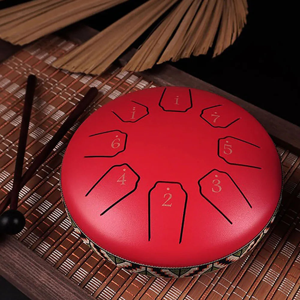 Rain Drum | Chacra Tongue Drum 6 Inch 8 Tone