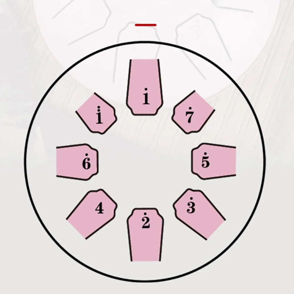 Rain Drum | Chacra Tongue Drum 6 Inch 8 Tone