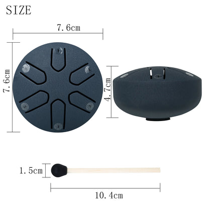 Rain Drum | Chacra Tongue Drum 3 Inch 6 Tone