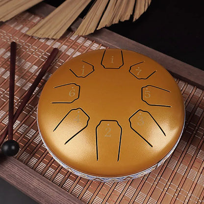 Rain Drum | Chacra Tongue Drum 6 Inch 8 Tone