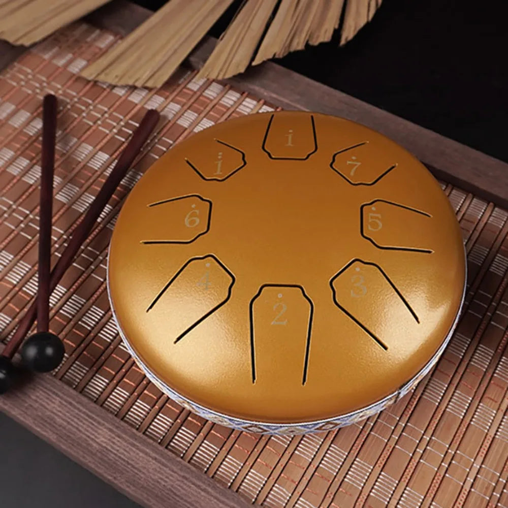 Rain Drum | Chacra Tongue Drum 6 Inch 8 Tone