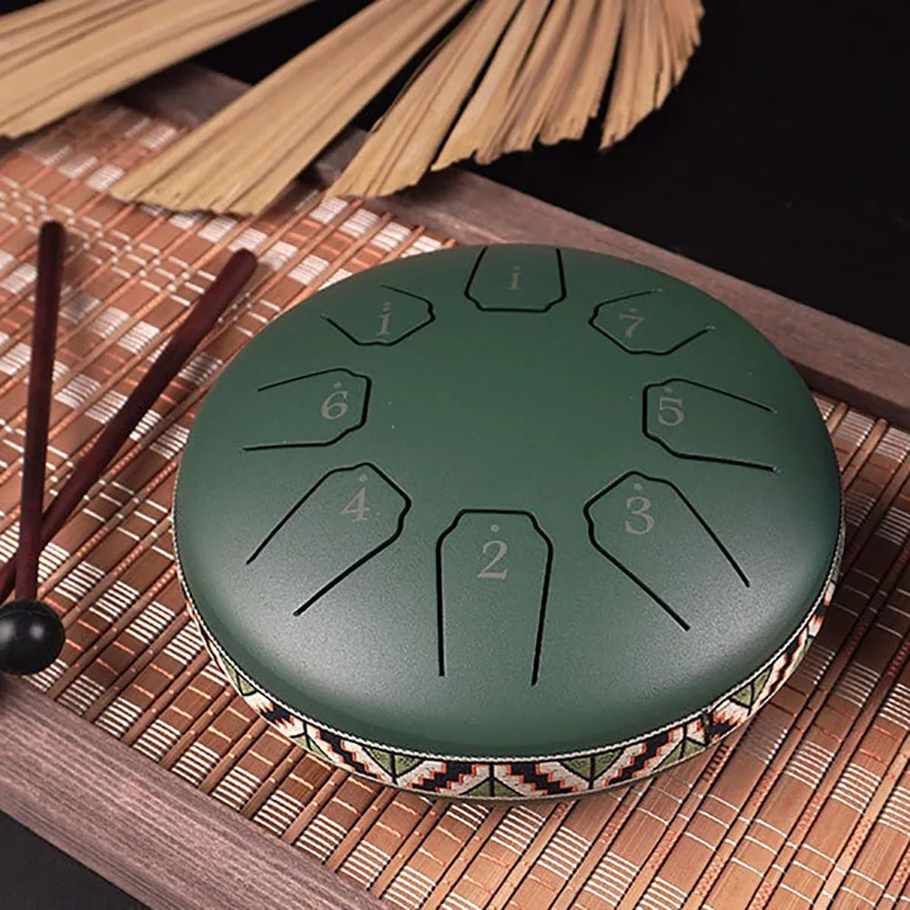 Rain Drum | Chacra Tongue Drum 6 Inch 8 Tone