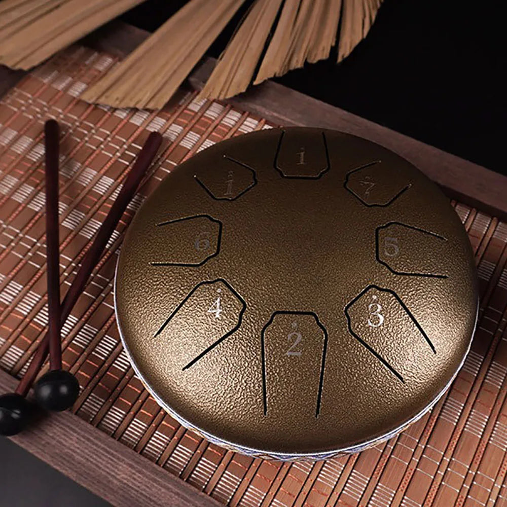 Rain Drum | Chacra Tongue Drum 6 Inch 8 Tone