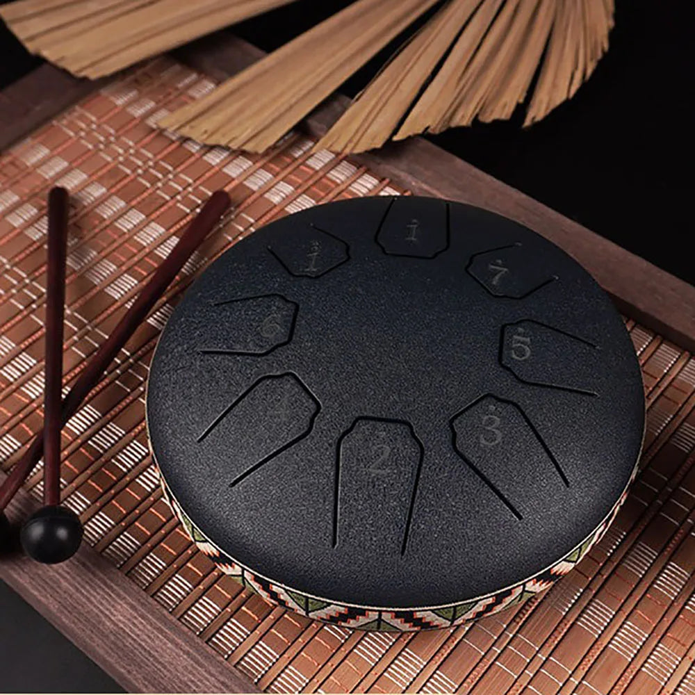 Rain Drum | Chacra Tongue Drum 6 Inch 8 Tone